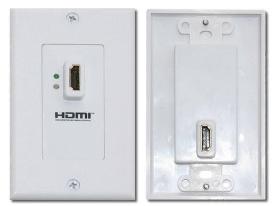 HDMI 1 port Wall Plate with Repeater